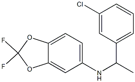N-[1-(3-chlorophenyl)ethyl]-2,2-difluoro-2H-1,3-benzodioxol-5-amine 结构式