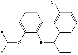 N-[1-(3-chlorophenyl)propyl]-2-(difluoromethoxy)aniline 结构式