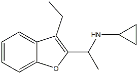 N-[1-(3-ethyl-1-benzofuran-2-yl)ethyl]cyclopropanamine 结构式
