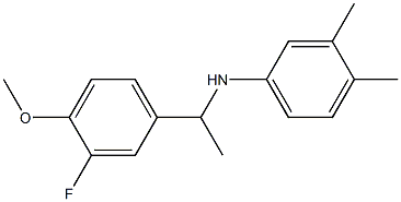 N-[1-(3-fluoro-4-methoxyphenyl)ethyl]-3,4-dimethylaniline 结构式