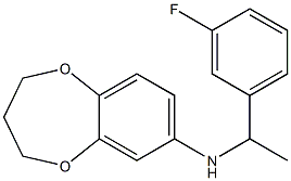 N-[1-(3-fluorophenyl)ethyl]-3,4-dihydro-2H-1,5-benzodioxepin-7-amine 结构式