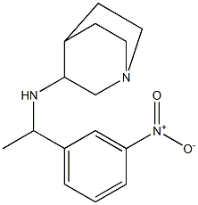 N-[1-(3-nitrophenyl)ethyl]-1-azabicyclo[2.2.2]octan-3-amine 结构式