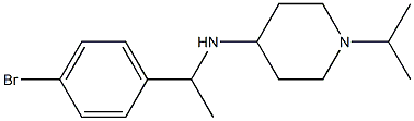 N-[1-(4-bromophenyl)ethyl]-1-(propan-2-yl)piperidin-4-amine 结构式