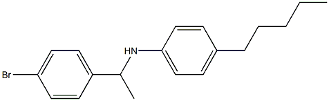 N-[1-(4-bromophenyl)ethyl]-4-pentylaniline 结构式