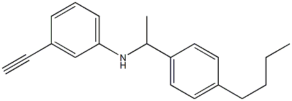 N-[1-(4-butylphenyl)ethyl]-3-ethynylaniline 结构式