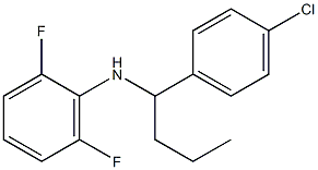 N-[1-(4-chlorophenyl)butyl]-2,6-difluoroaniline 结构式
