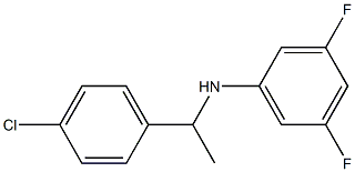 N-[1-(4-chlorophenyl)ethyl]-3,5-difluoroaniline 结构式