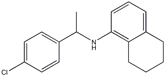 N-[1-(4-chlorophenyl)ethyl]-5,6,7,8-tetrahydronaphthalen-1-amine 结构式