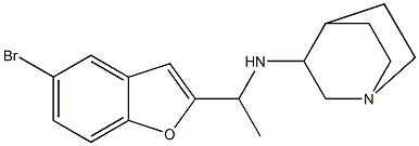 N-[1-(5-bromo-1-benzofuran-2-yl)ethyl]-1-azabicyclo[2.2.2]octan-3-amine 结构式