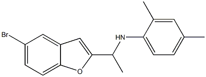 N-[1-(5-bromo-1-benzofuran-2-yl)ethyl]-2,4-dimethylaniline 结构式