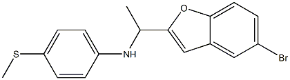 N-[1-(5-bromo-1-benzofuran-2-yl)ethyl]-4-(methylsulfanyl)aniline 结构式