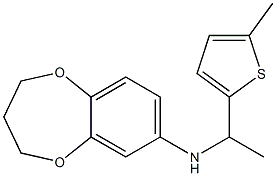N-[1-(5-methylthiophen-2-yl)ethyl]-3,4-dihydro-2H-1,5-benzodioxepin-7-amine 结构式