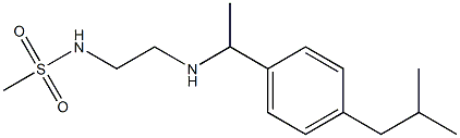 N-[2-({1-[4-(2-methylpropyl)phenyl]ethyl}amino)ethyl]methanesulfonamide 结构式