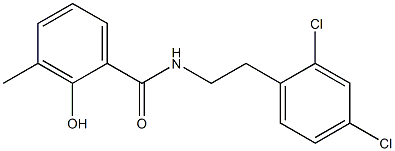 N-[2-(2,4-dichlorophenyl)ethyl]-2-hydroxy-3-methylbenzamide 结构式