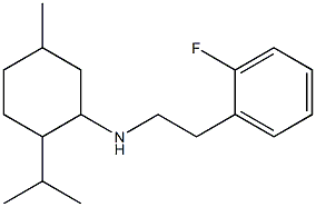 N-[2-(2-fluorophenyl)ethyl]-5-methyl-2-(propan-2-yl)cyclohexan-1-amine 结构式