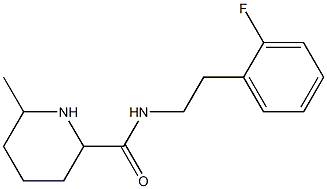 N-[2-(2-fluorophenyl)ethyl]-6-methylpiperidine-2-carboxamide 结构式
