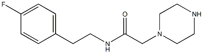 N-[2-(4-fluorophenyl)ethyl]-2-(piperazin-1-yl)acetamide 结构式