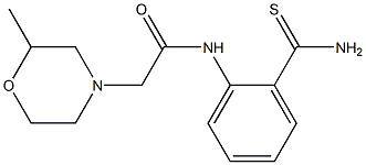 N-[2-(aminocarbonothioyl)phenyl]-2-(2-methylmorpholin-4-yl)acetamide 结构式