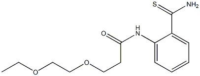 N-[2-(aminocarbonothioyl)phenyl]-3-(2-ethoxyethoxy)propanamide 结构式