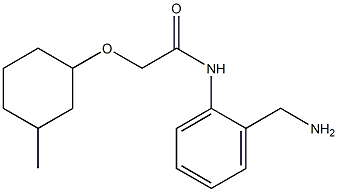 N-[2-(aminomethyl)phenyl]-2-[(3-methylcyclohexyl)oxy]acetamide 结构式