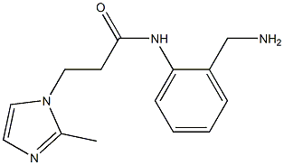 N-[2-(aminomethyl)phenyl]-3-(2-methyl-1H-imidazol-1-yl)propanamide 结构式