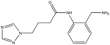 N-[2-(aminomethyl)phenyl]-4-(1H-1,2,4-triazol-1-yl)butanamide 结构式