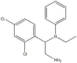 N-[2-amino-1-(2,4-dichlorophenyl)ethyl]-N-ethylaniline 结构式