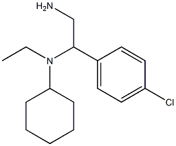 N-[2-amino-1-(4-chlorophenyl)ethyl]-N-ethylcyclohexanamine 结构式