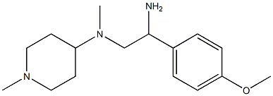 N-[2-amino-2-(4-methoxyphenyl)ethyl]-N-methyl-N-(1-methylpiperidin-4-yl)amine 结构式
