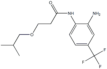 N-[2-amino-4-(trifluoromethyl)phenyl]-3-(2-methylpropoxy)propanamide 结构式