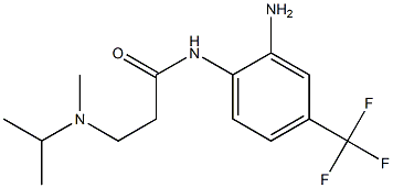 N-[2-amino-4-(trifluoromethyl)phenyl]-3-[methyl(propan-2-yl)amino]propanamide 结构式
