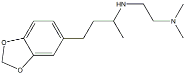 N'-[3-(1,3-benzodioxol-5-yl)-1-methylpropyl]-N,N-dimethylethane-1,2-diamine 结构式