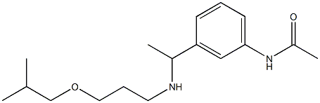 N-[3-(1-{[3-(2-methylpropoxy)propyl]amino}ethyl)phenyl]acetamide 结构式