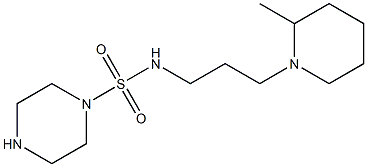 N-[3-(2-methylpiperidin-1-yl)propyl]piperazine-1-sulfonamide 结构式