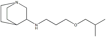 N-[3-(2-methylpropoxy)propyl]-1-azabicyclo[2.2.2]octan-3-amine 结构式