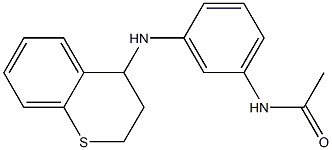 N-[3-(3,4-dihydro-2H-1-benzothiopyran-4-ylamino)phenyl]acetamide 结构式