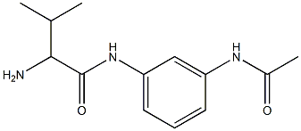 N-[3-(acetylamino)phenyl]-2-amino-3-methylbutanamide 结构式