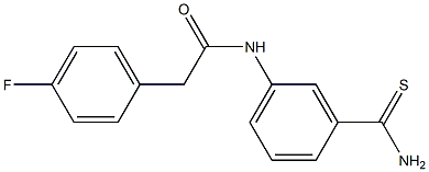N-[3-(aminocarbonothioyl)phenyl]-2-(4-fluorophenyl)acetamide 结构式