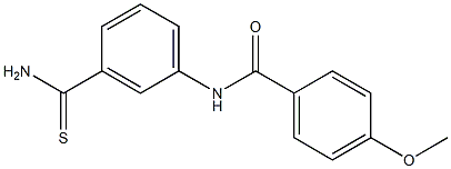 N-[3-(aminocarbonothioyl)phenyl]-4-methoxybenzamide 结构式