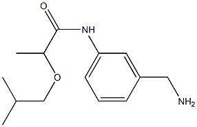 N-[3-(aminomethyl)phenyl]-2-(2-methylpropoxy)propanamide 结构式