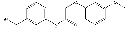 N-[3-(aminomethyl)phenyl]-2-(3-methoxyphenoxy)acetamide 结构式
