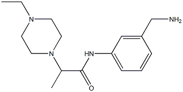 N-[3-(aminomethyl)phenyl]-2-(4-ethylpiperazin-1-yl)propanamide 结构式