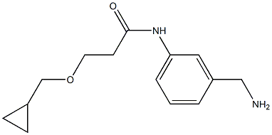 N-[3-(aminomethyl)phenyl]-3-(cyclopropylmethoxy)propanamide 结构式