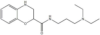 N-[3-(diethylamino)propyl]-3,4-dihydro-2H-1,4-benzoxazine-2-carboxamide 结构式