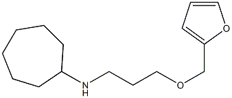 N-[3-(furan-2-ylmethoxy)propyl]cycloheptanamine 结构式