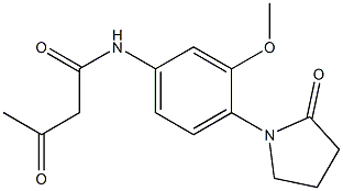 N-[3-methoxy-4-(2-oxopyrrolidin-1-yl)phenyl]-3-oxobutanamide 结构式