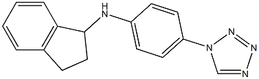 N-[4-(1H-1,2,3,4-tetrazol-1-yl)phenyl]-2,3-dihydro-1H-inden-1-amine 结构式