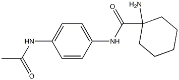 N-[4-(acetylamino)phenyl]-1-aminocyclohexanecarboxamide 结构式
