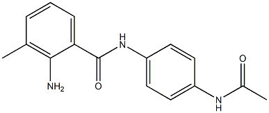 N-[4-(acetylamino)phenyl]-2-amino-3-methylbenzamide 结构式