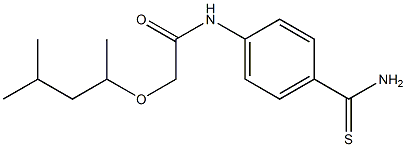 N-[4-(aminocarbonothioyl)phenyl]-2-(1,3-dimethylbutoxy)acetamide 结构式